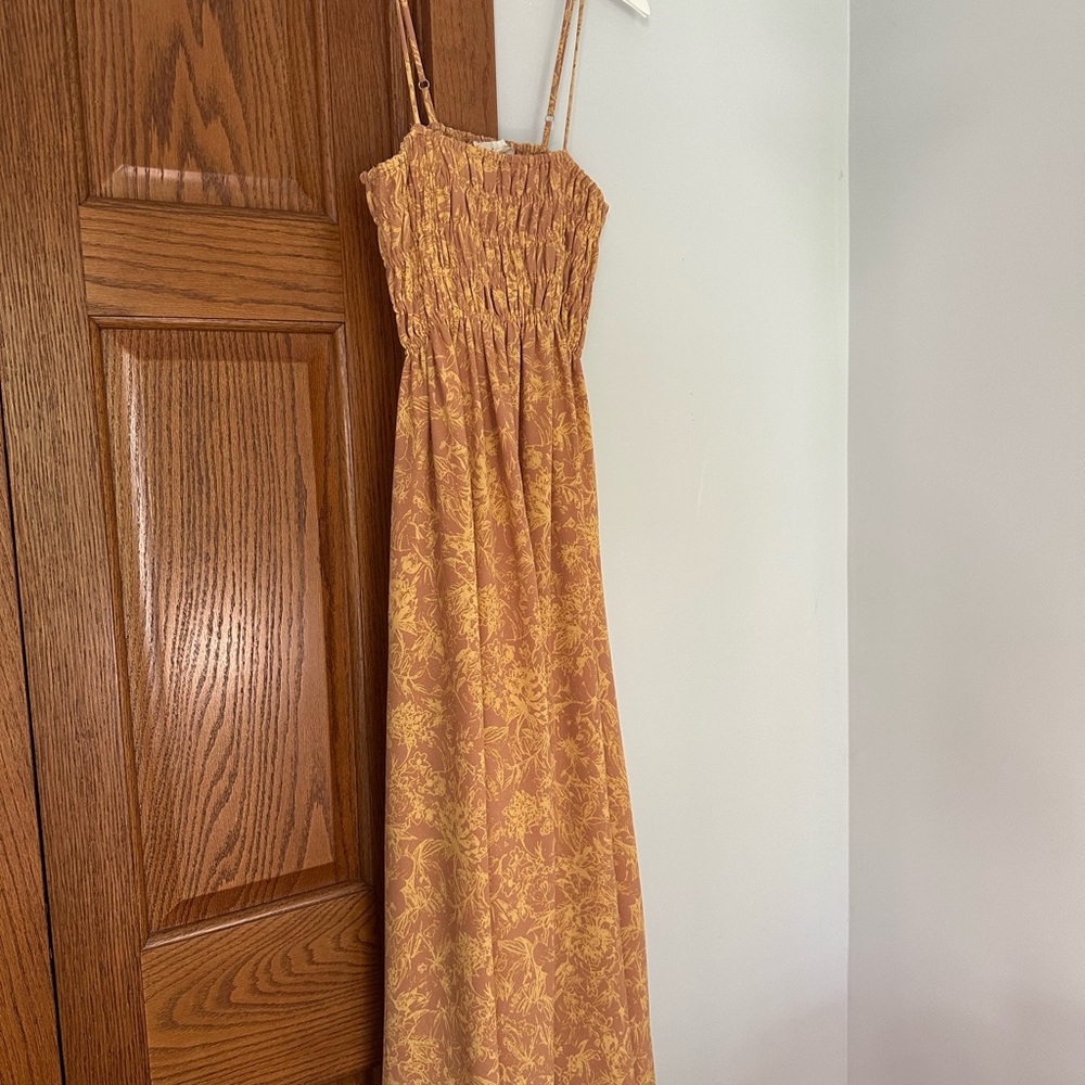 By Together Orange Floral Midi Dress NWOT